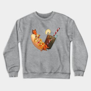 Menu 3 Hotdog and Lemonade Crewneck Sweatshirt